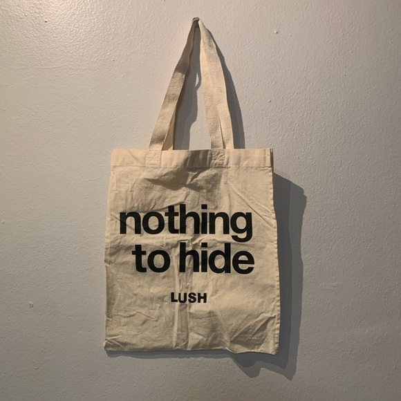 Limited Edition Nothing To Hide Lush Swag Canvas Tote - Picture 1 of 3